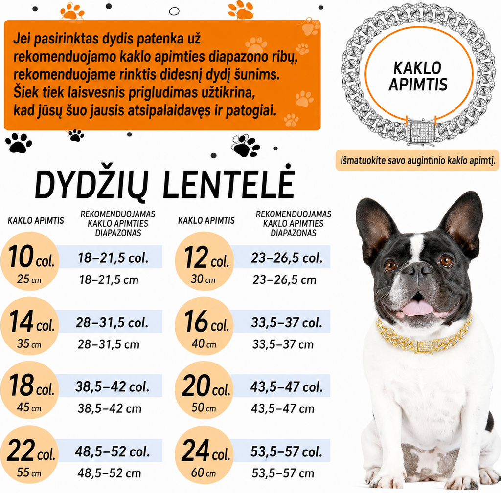 „Cuban Link“ prabangus grandinėlės-antkaklis su kristalais