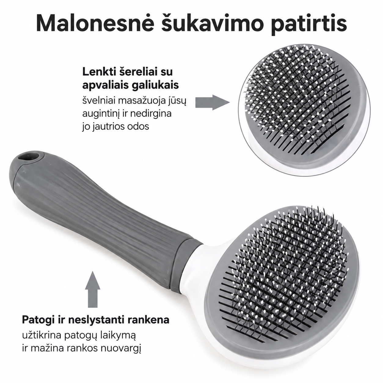 Savaime išsivalantis šepetys šunims ir katėms – Lengvas kailio puoselėjimas
